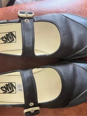 Vans Black Mary Jane Strap Flats
